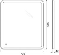 Мебель для ванной комнаты BelBagno Acqua 70 подвесная, bianco lucido