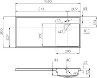 Мебель для ванной комнаты AQUATON Лондри 40 R, дуб кантри