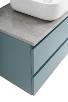 Тумба под раковину со столешницей BelBagno Kraft 80 подвесная, матовая голубая, столешница kep-80-mgl