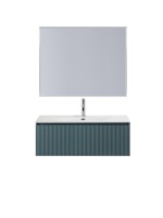 Мебель для ванной комнаты BelBagno Uno 100 подвесная, 1 ящик, матовая голубая