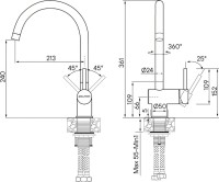 Комплект Мойка Paulmark Gerberg PM254844-BS брашированная нержавеющая сталь + Смеситель Bend Be212066-SS + Измельчитель Bort Titan 7000