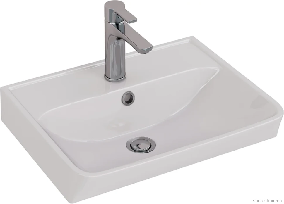 Мебель для ванной комнаты Lemark Combi 50 бетон, белая глянцевая