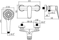 Смеситель для душа Lemark Bronx LM3703GM графит