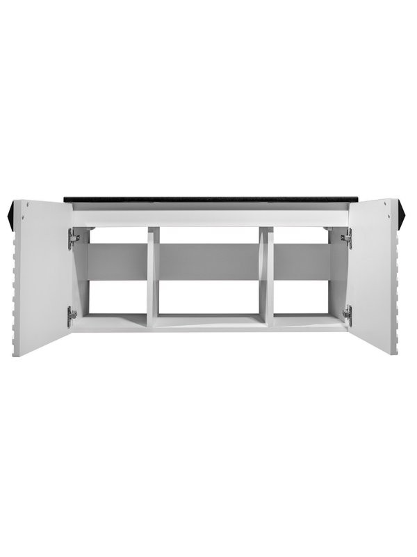 Тумба с раковиной Runo Андорра 70 подвесная, матовая белая, черная