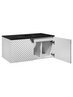 Тумба с раковиной Runo Андорра 70 подвесная, матовая белая, черная