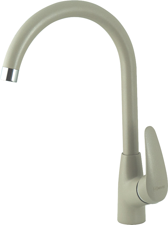 Комплект Мойка Lemark Lacha 760 9910059 серый шелк + Смеситель Linara LM0405PGR серый