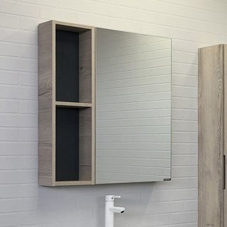 Зеркало-шкаф Comforty Порто 75 дуб дымчатый