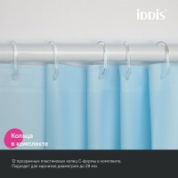 Штора для ванной IDDIS Promo P07PE18i11 200х180, голубая