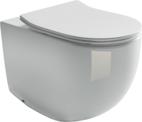 Комплект Унитаз приставной Ceramicanova Metropol CN4004 безободковый + Бачок VitrA 800-2020 с кнопкой смыва, хром