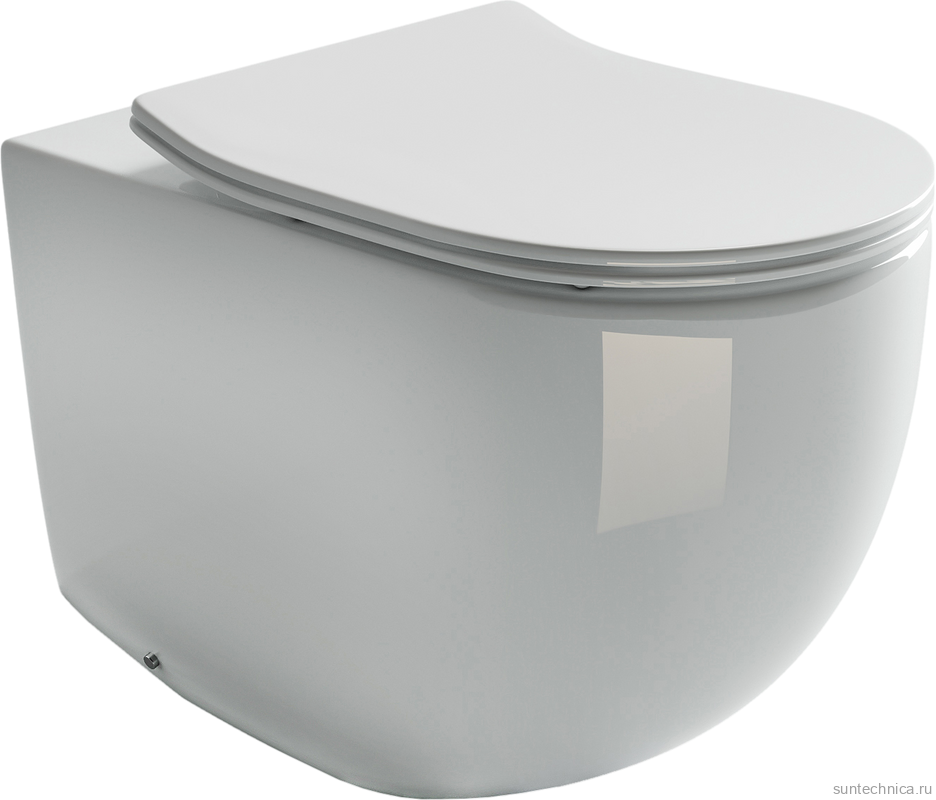 Комплект Унитаз приставной Ceramicanova Metropol CN4004 безободковый + Бачок VitrA 800-2020 с кнопкой смыва, хром