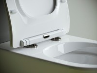 Комплект Унитаз приставной Ceramicanova Metropol CN4004 безободковый + Бачок VitrA 800-2020 с кнопкой смыва, хром