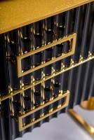 Тумба под раковину Armadi Art Monaco 100 для столешницы черная, золото