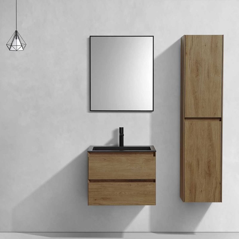 Тумба с раковиной Vincea Luka 60 2 ящика, дуб табак