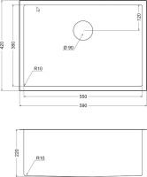 Мойка кухонная Emar PVD EMB-132 PVD Nano Satine Мойка кухонная Emar PVD EMB-132 PVD Nano Satine