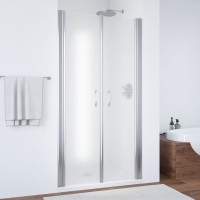 Душевая дверь в нишу Vegas Glass E2P 90 08 10 профиль глянцевый хром, стекло сатин