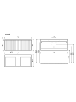 Мебель для ванной комнаты Sancos Code 100 подвесная, серо-бежевая