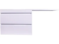 Тумба с раковиной Style Line Даллас 140 Люкс Plus L подвесная, 2 ящика, эмаль