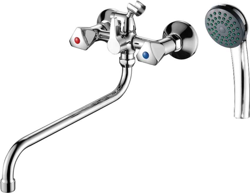 Смеситель с длинным изливом для ванны Fashun A2211-2 хром