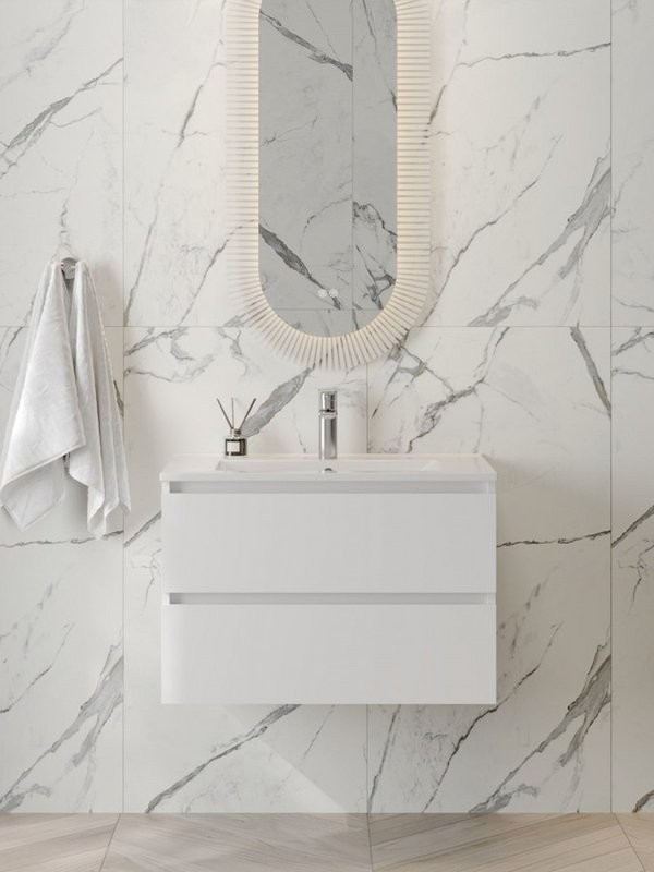 Тумба под раковину без столешницы Teymi Laina 75 матовая белая