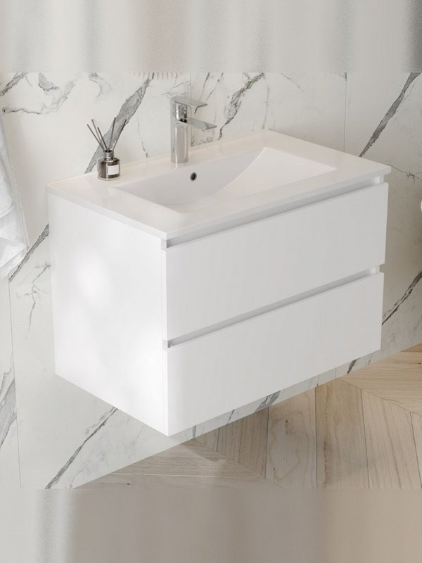 Тумба под раковину без столешницы Teymi Laina 75 матовая белая