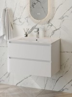 Тумба под раковину без столешницы Teymi Laina 75 матовая белая