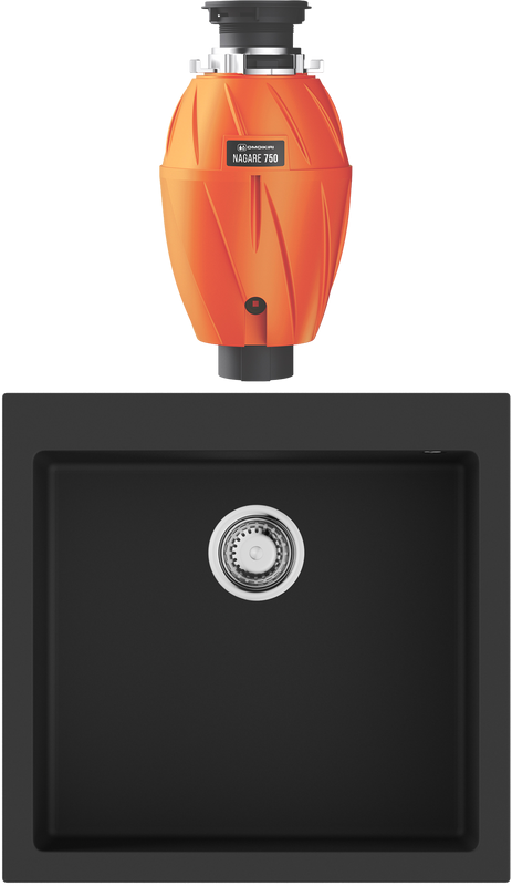 Комплект Мойка Omoikiri Bosen 57A-GB графит + Измельчитель Nagare 750