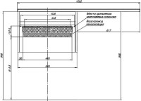 Тумба с раковиной Aquanet Токио 58 1 ящик L