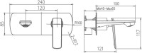Смеситель для раковины Haiba HB548-8 С ВНУТРЕННЕЙ ЧАСТЬЮ