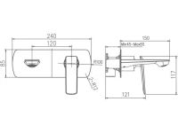 Смеситель для раковины Haiba HB548-8 С ВНУТРЕННЕЙ ЧАСТЬЮ
