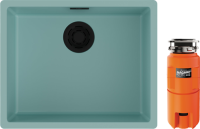 Комплект Мойка Omoikiri Yamakawa 55-Integra-AZ azur blue + Измельчитель Nagare slim 500