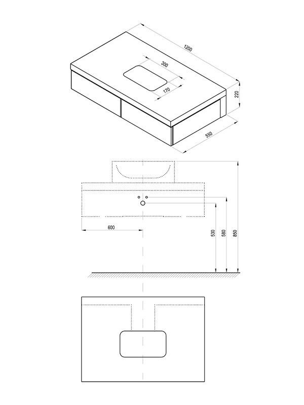 Тумба с раковиной Ravak Formy SD 120 дуб