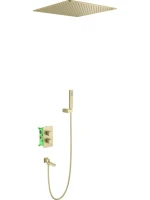 Душевой комплект Timo Petruma SX-5019/17SM С ВНУТРЕННЕЙ ЧАСТЬЮ, золото матовое