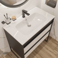 Мебель для ванной комнаты STWORKI Гриндстед 80 белый матовый, антрацит матовый