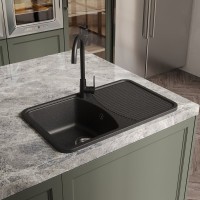 Мойка кухонная Domaci Парма 76-47-420 черная Мойка кухонная Domaci Парма 76-47-420 черная