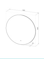 Зеркало круглое CONTINENT Ledh Ajour 65 см, сенсорное, с теплой подсветкой