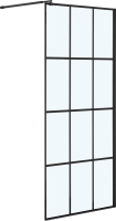 Душевая перегородка Niagara Nova NG-685-12 BLACK 120x195 профиль черный, стекло прозрачное