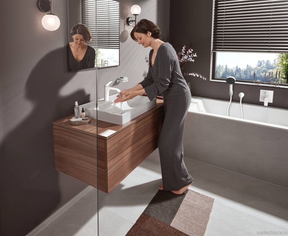 Душевая лейка Hansgrohe Pulsify Relaxation 105 3jet 24110700 матовый белый