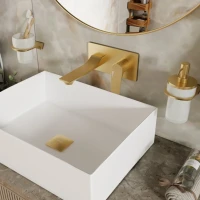Смеситель для раковины Wasserkraft Aisch 5530 С ВНУТРЕННЕЙ ЧАСТЬЮ, матовое золото Смеситель для раковины Wasserkraft Aisch 5530 С ВНУТРЕННЕЙ ЧАСТЬЮ, матовое золото