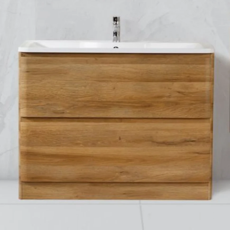 Тумба с раковиной BelBagno Albano 100 напольная, rovere rustico