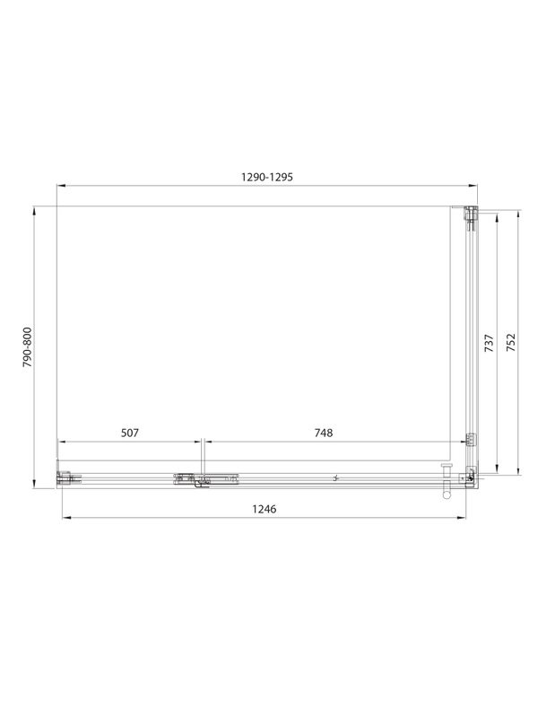 Душевой уголок Veconi Premium Alassio SP BB 130х80, профиль матовый черный, стекло тонированное