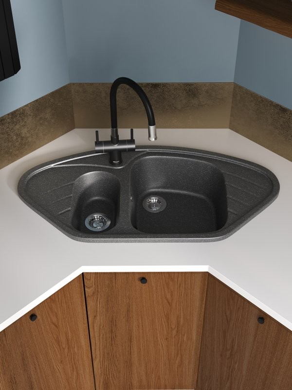 Мойка кухонная Domaci Болонья М-23-007 антрацит