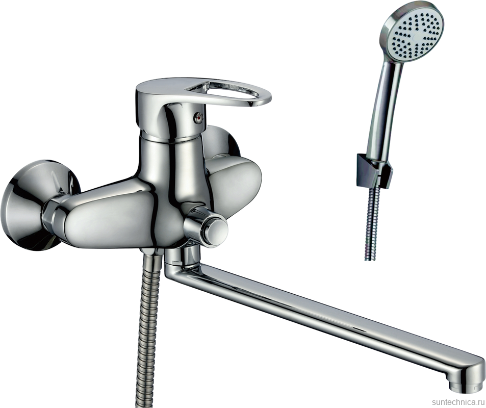 Смеситель с длинным изливом для ванны D-lin 452-5 D146452-5 хром