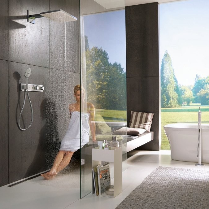 Верхний душ Hansgrohe Rainmaker Select 460 24005400 белый - хром