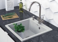 Комплект Мойка Paulmark Kante 50 PM105152-GR серый + Измельчитель Bone Crusher BC 1000-AS