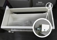 Тумба с раковиной 1MarKa Соната 90П с 2 ящиками, белый глянец