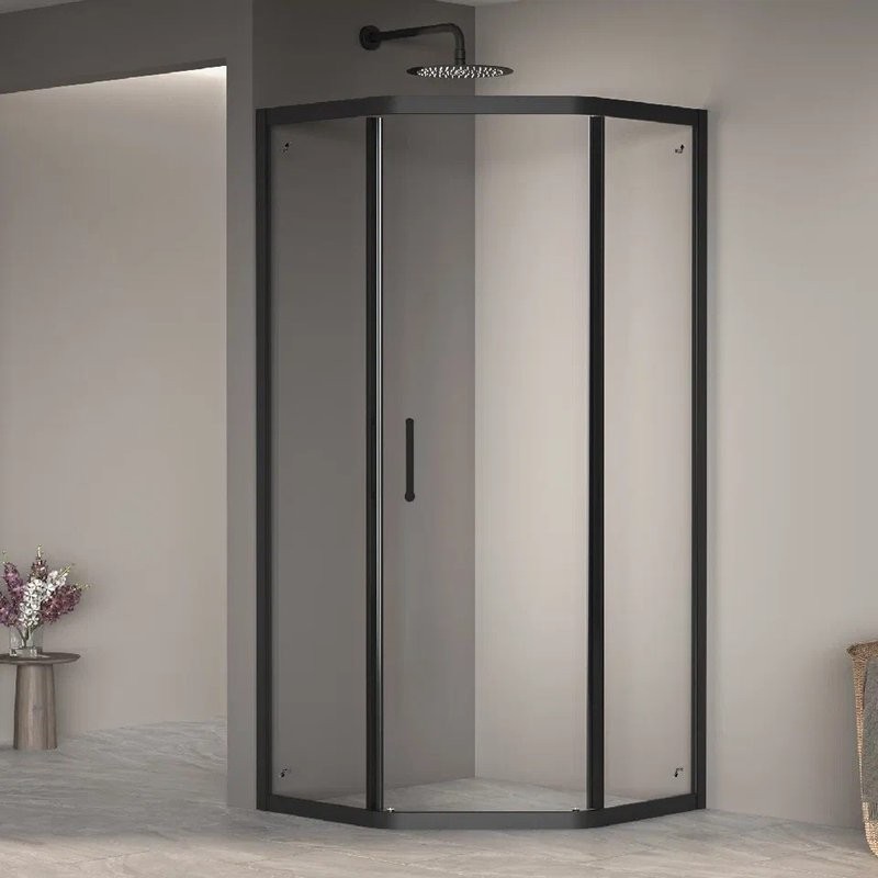 Душевой уголок RGW Passage PA-86B 38088600-14N 1000x1000x1950, профиль черный