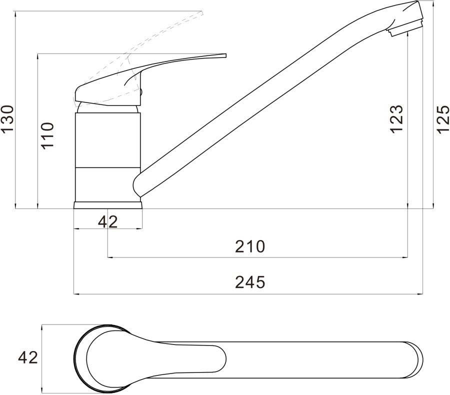Смеситель для кухни Savol S-T4901-1