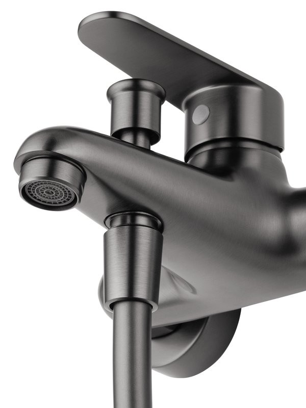 Смеситель для ванны с душем Wonzon & Woghand Alfa WW-AE3204-BGG темный графит