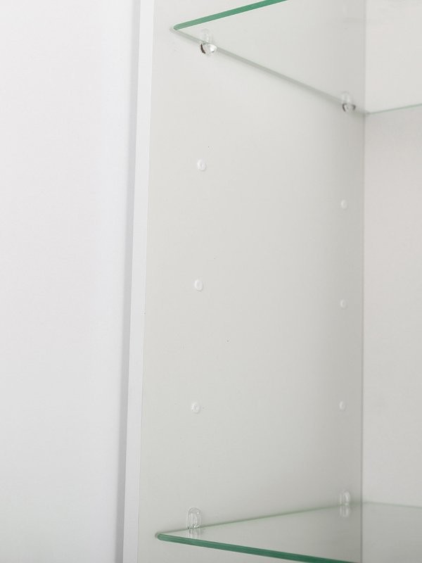 Шкаф-пенал для ванной BelBagno Due 40 подвесной, ручки матовый атласный никель, сатин