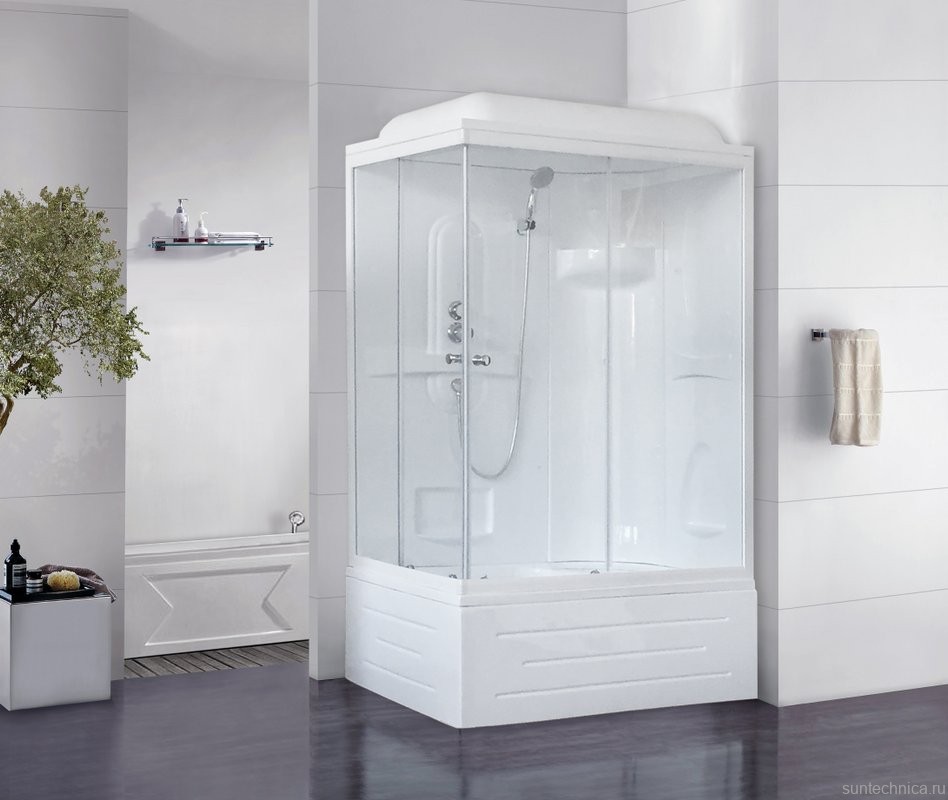 Душевая кабина Royal Bath RB 8120BP1-T R с высоким поддоном, с сиденьем